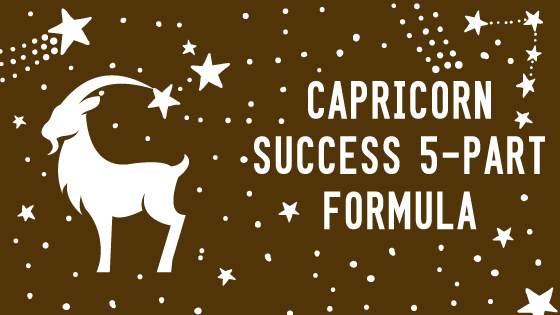 banner with title of the post Capricorn Success 5-Part Formula